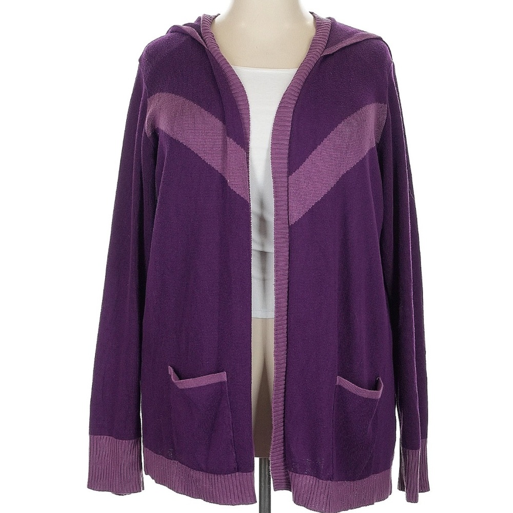 Elhoffer Design Purple Hooded Cardigan